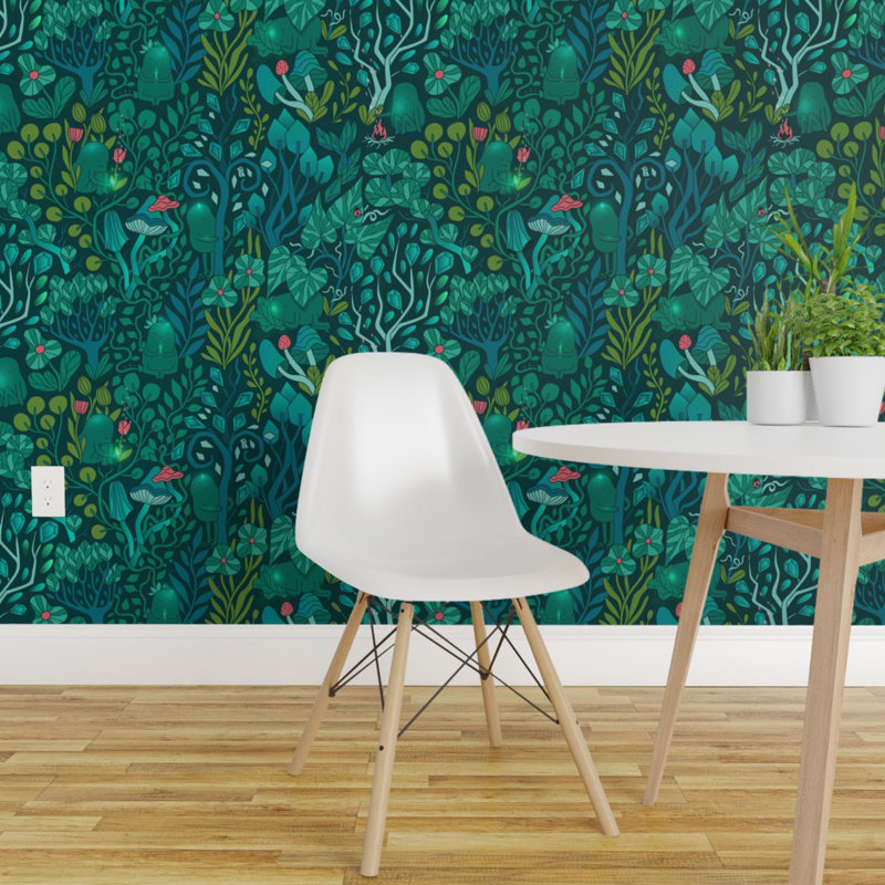 Ebern Designs Benders Forest Removable Peel And Stick Wallpaper