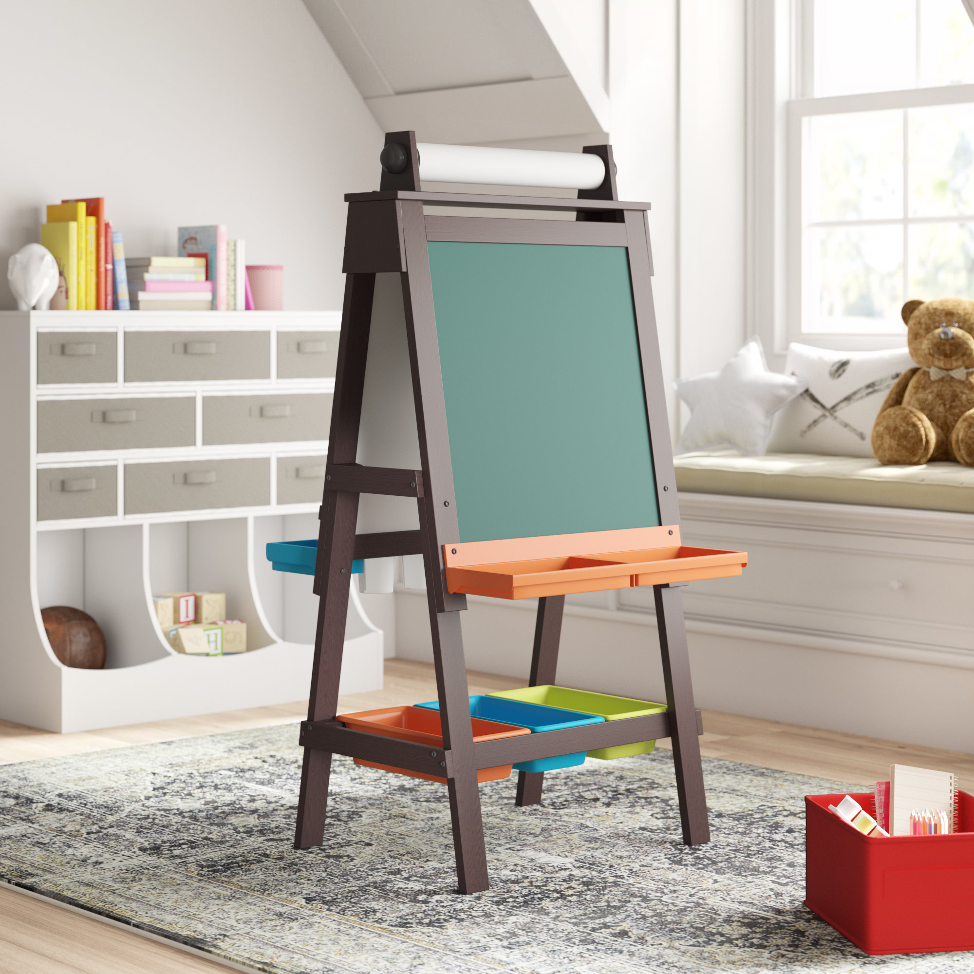 Creatology wooden floor easel for kids over 4 ft tall