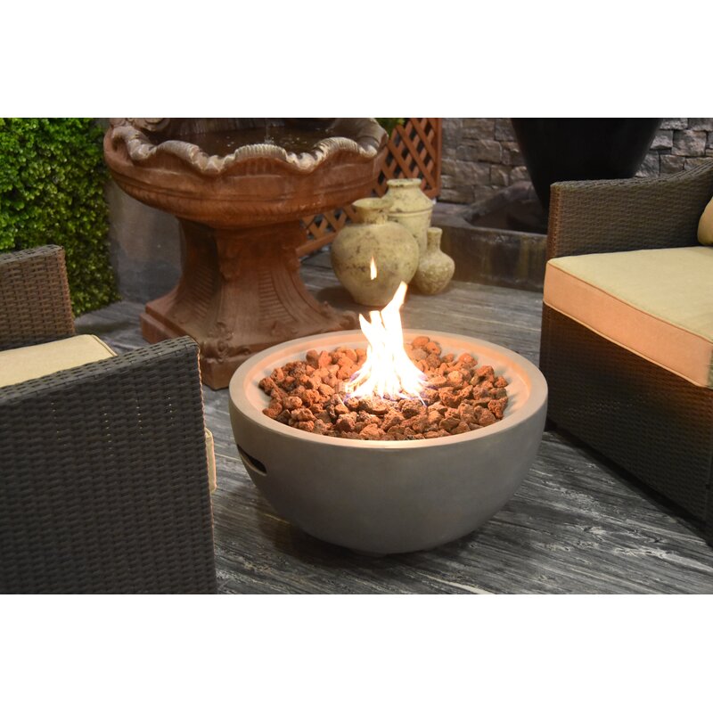 Latitude Run Aswaldi Concrete Natural Gas Fire Pit Reviews Wayfair