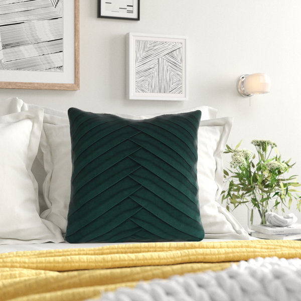emerald green decorative pillows