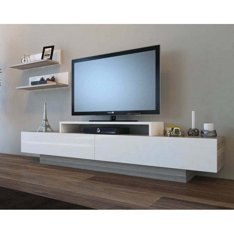 Orren Ellis Pritts TV Stand for TVs up to 78" & Reviews ...