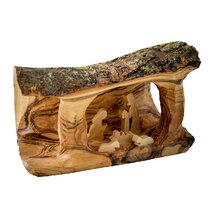 Holy Land Market Olive Wood carved Nativity Set Medium size 11 Pieces Set - Tallest 5 inches