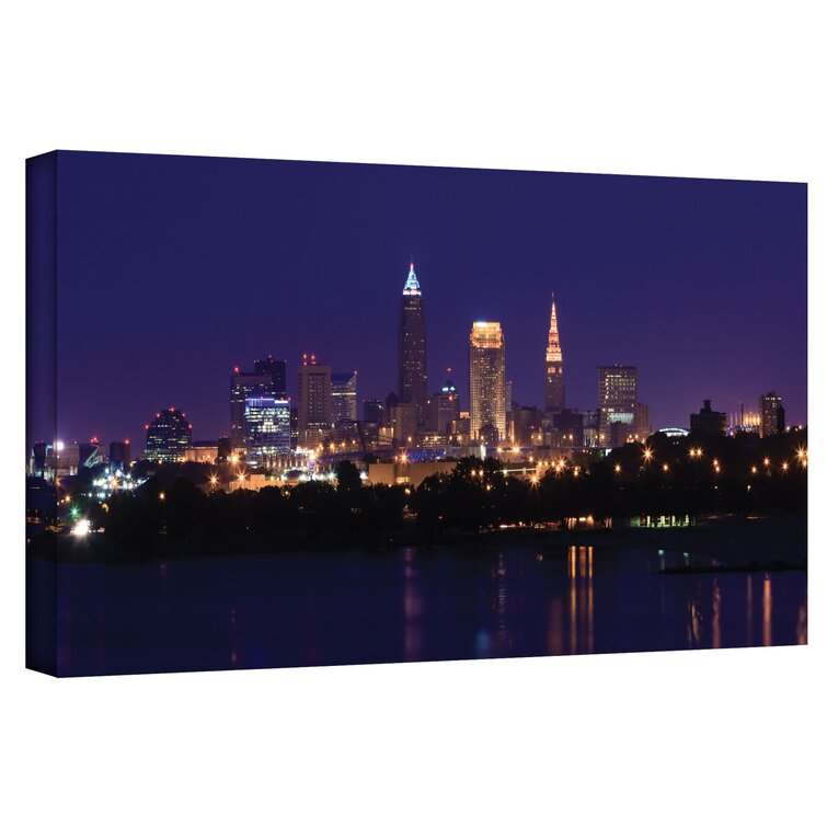 ArtWall Cody York Cleveland Pano 1 Unwrapped Canvas Artwork 16 by 40-Inch Holds 12 by 36-Inch Image 
