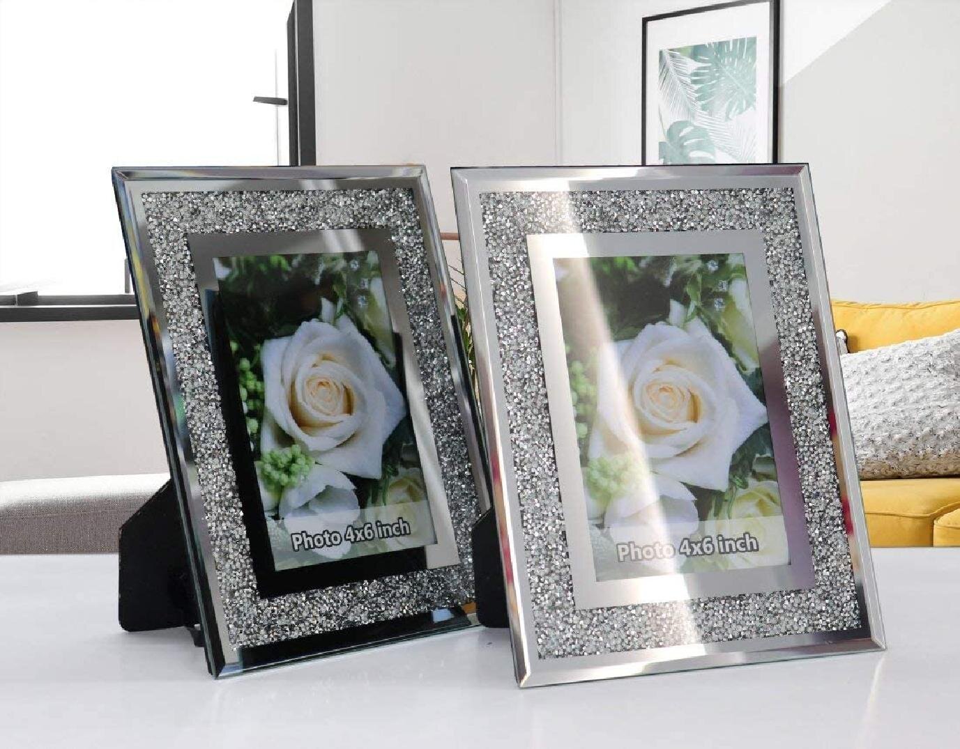 Sparkle Crushed Crystal Glitter Diamante Photo Frame Poster Frame 6X4Inch 