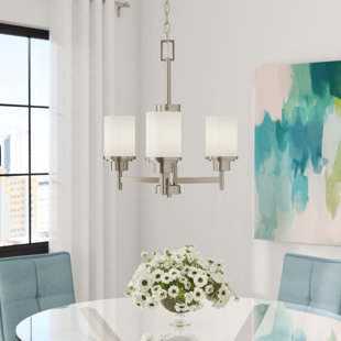 Go to store & view more images Bristol 3-Light Shaded Chandelier by Ebern Designs