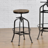 Petrie Adjustable Height Swivel Bar Stool by Williston Forge