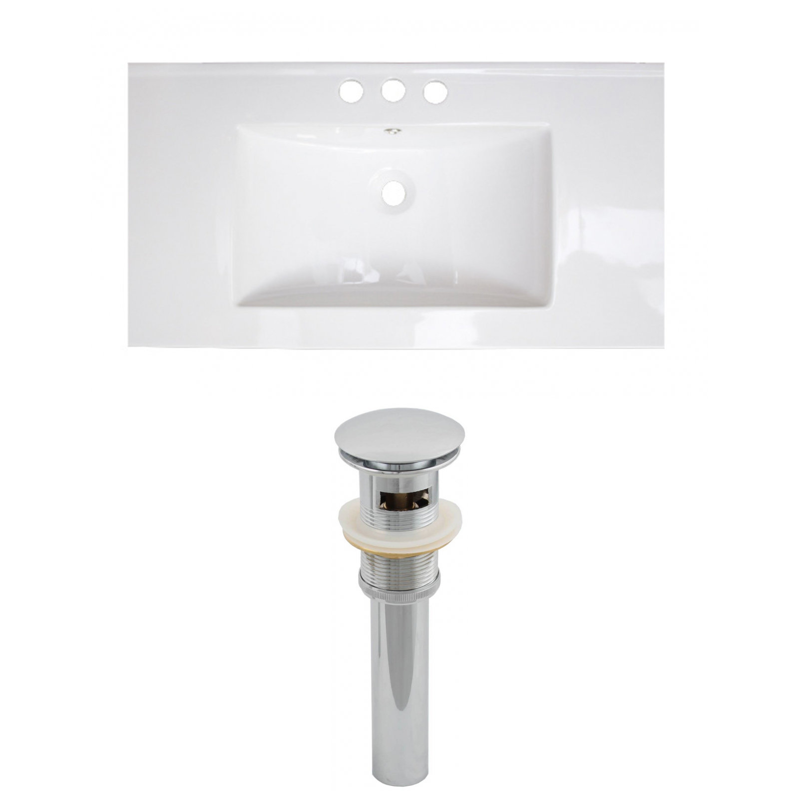 Royalpurplebathkitchen Flair Ceramic 32 Single Bathroom Vanity Top Wayfair
