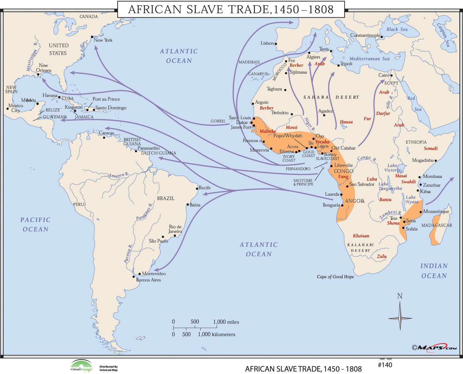 Universal Map World History Wall Maps African Slave Trade Wayfair