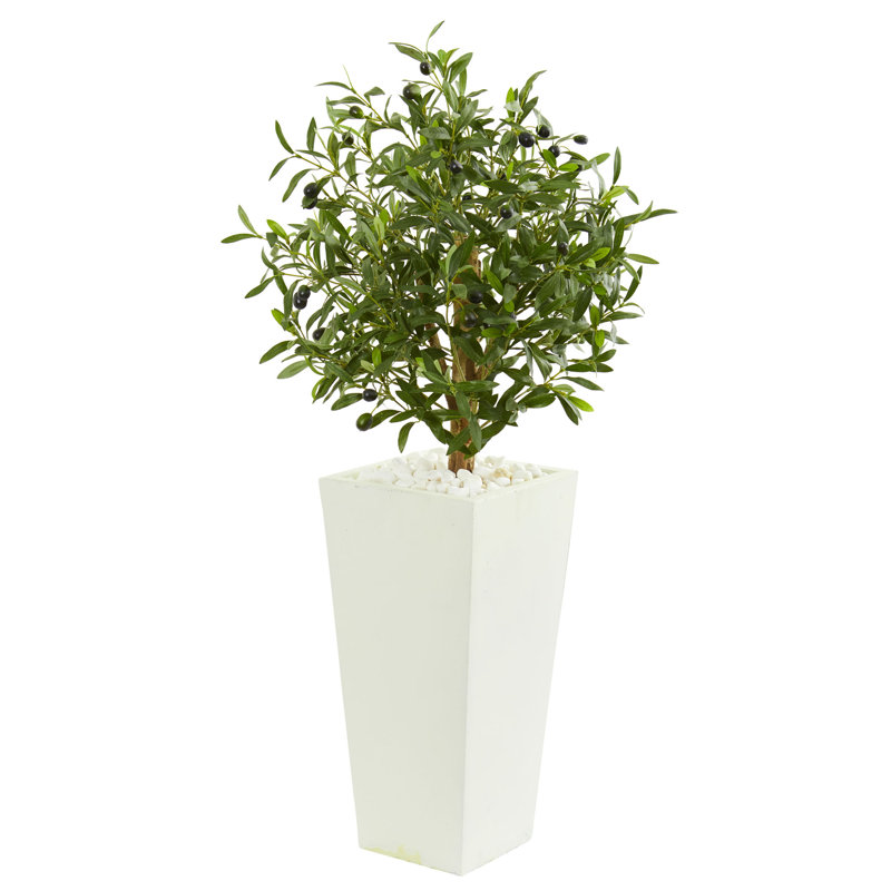 Fleur De Lis Living Artificial Olive Tree in Planter Wayfair