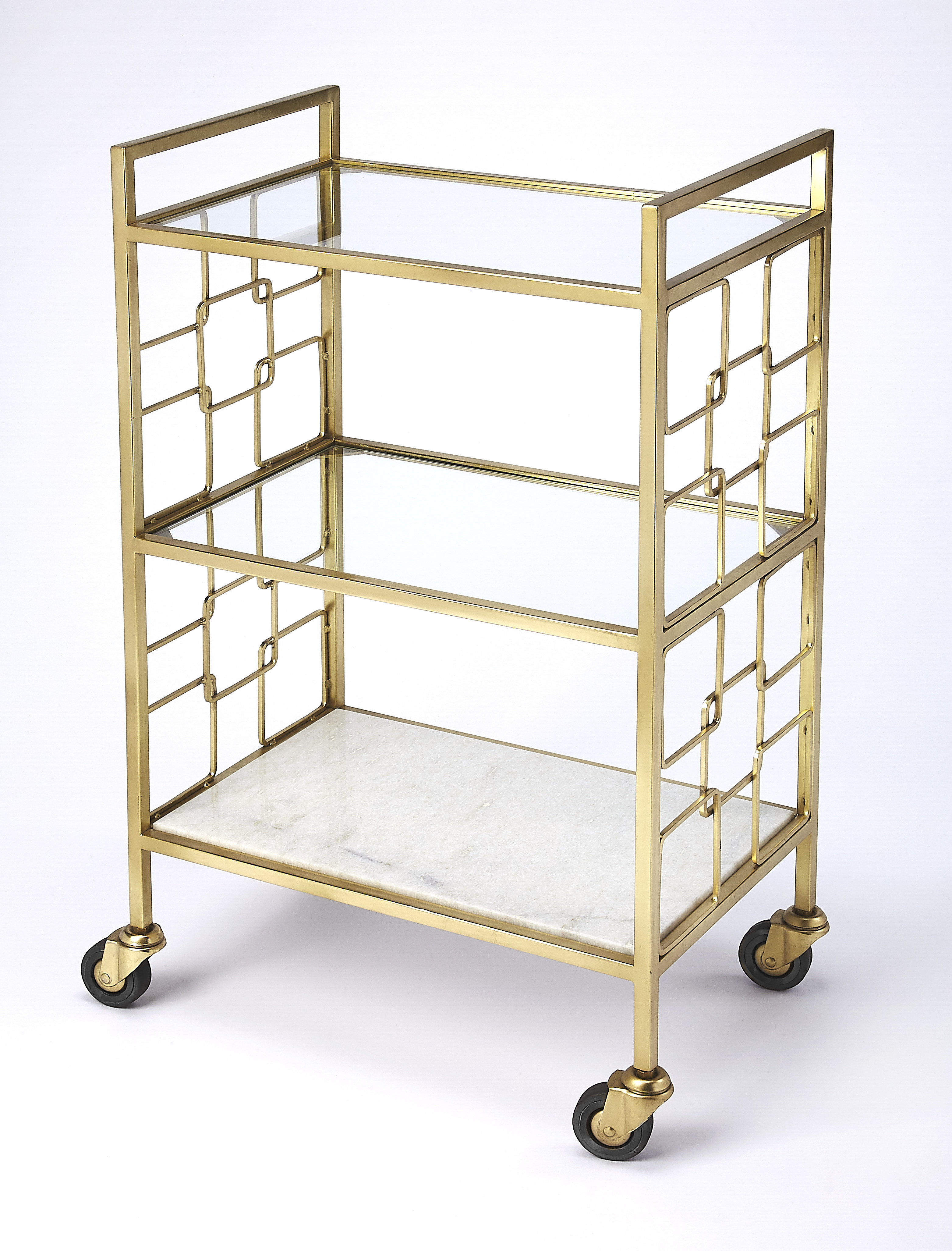 folding serving cart on wheels on Brayden Studio Vestavia Bar Cart Wayfair