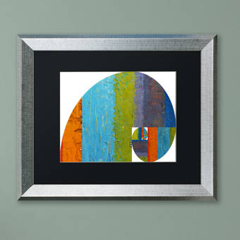 Trademark Art Fibonacci Spiral By Michelle Calkins Framed Painting