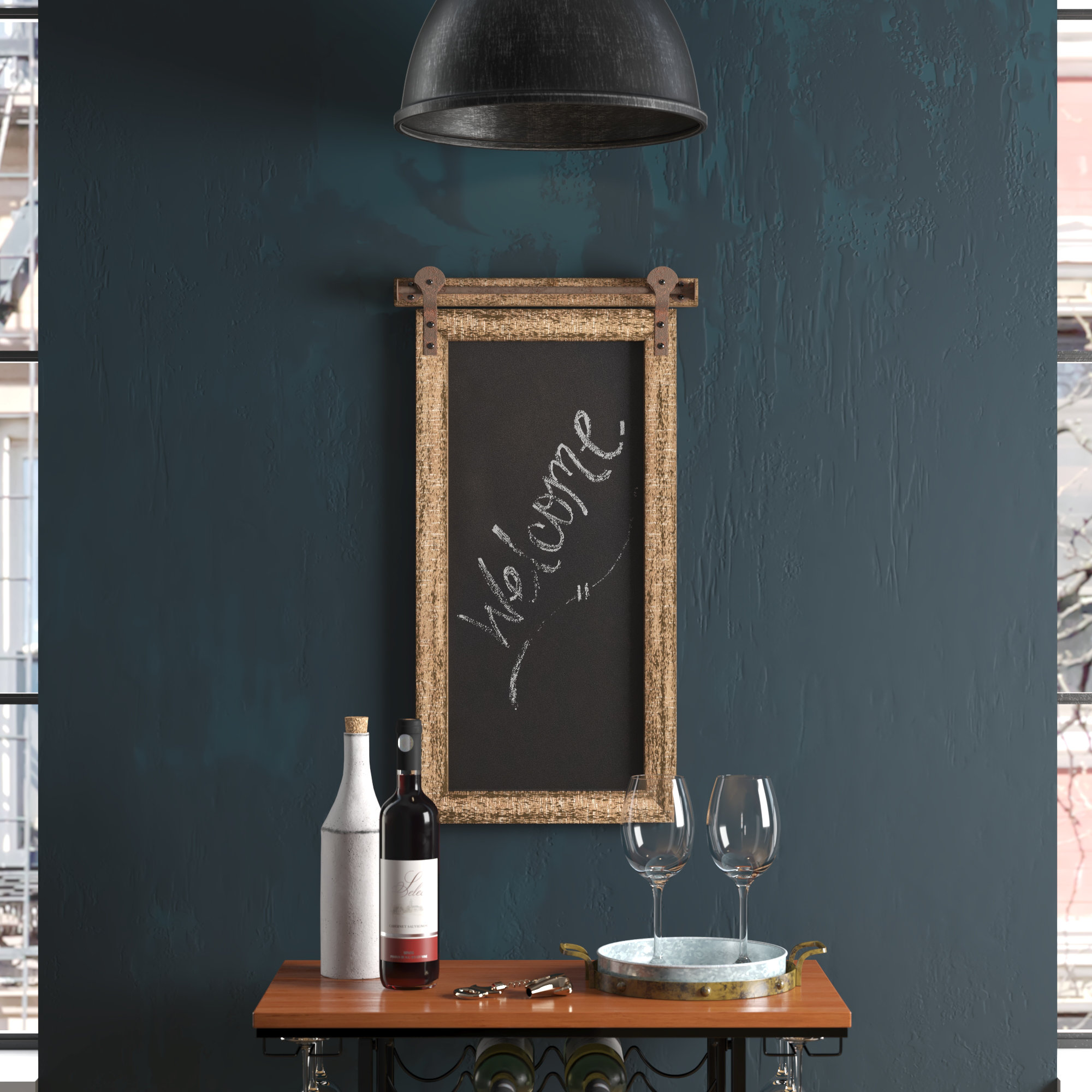 Steelside™ Wall Mounted Chalkboard & Reviews | Wayfair