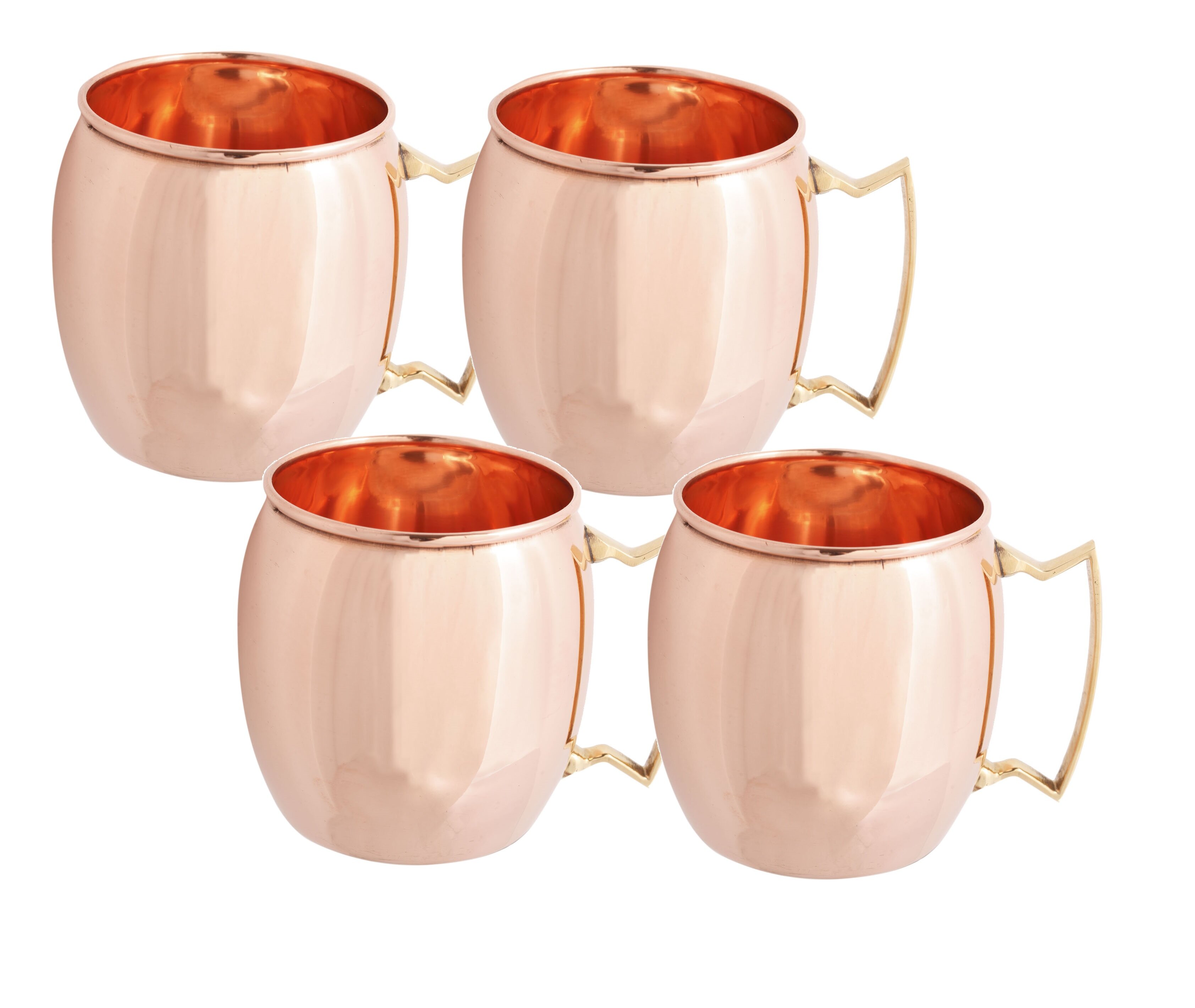 Hand Hammered Pure Copper Moscow Mule Mugs Cups Capacity-16 Ounce 