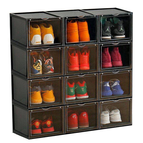 20pc Shoe Slots Space Saver Shoes Organizer Plastic Easy Rack Storage Holder US 