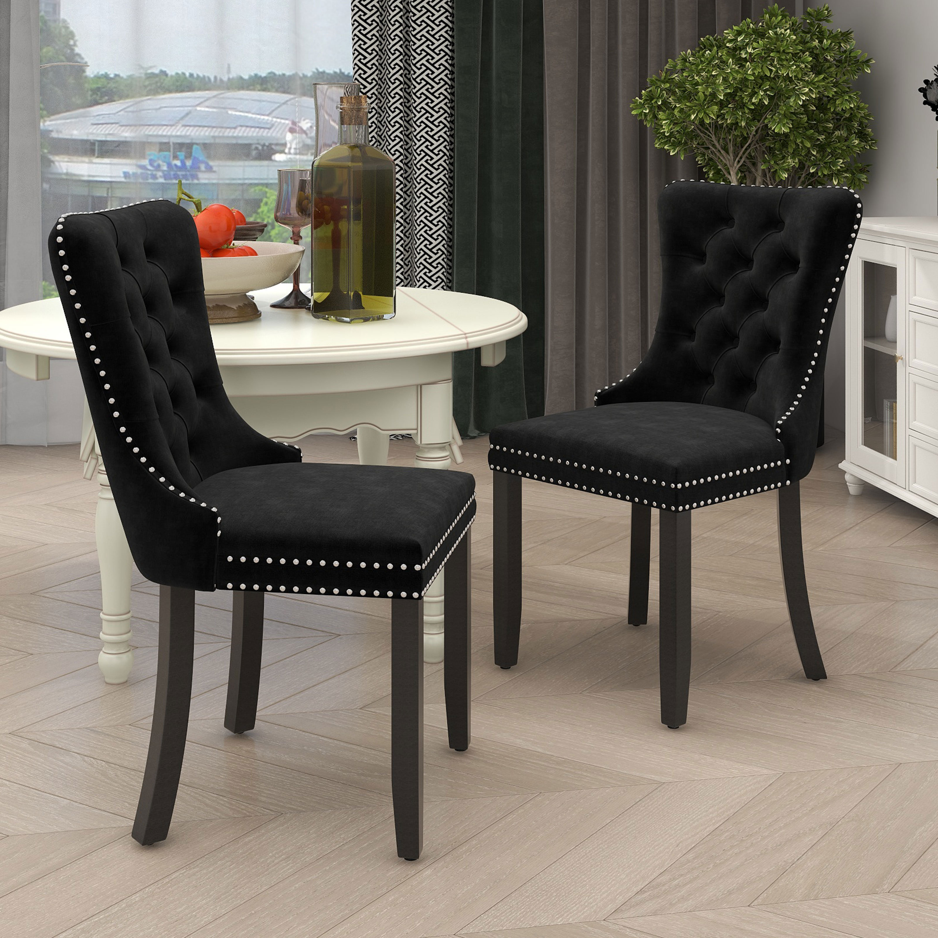 House of Hampton® Elyot Tufted Velvet Parsons Chair Wayfair