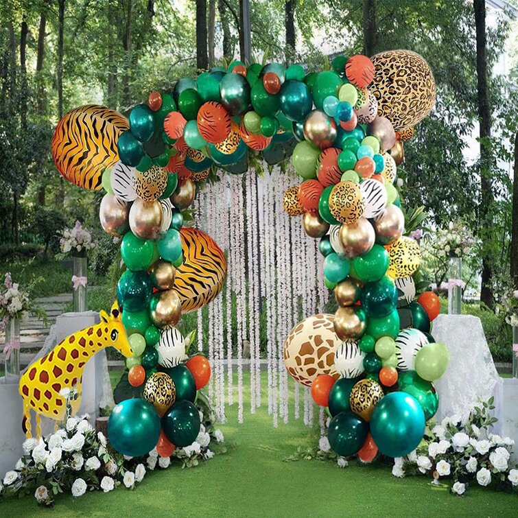 Party Decorations Safari Jungle Theme Birthday Children Animal Balloons Kids DIY