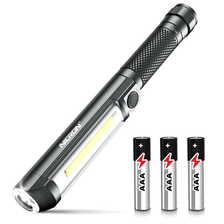COB LED ight Rechargeable Magnetic Pocket Pen Inspection Work USB Flashlights 
