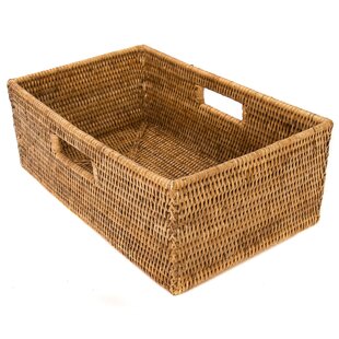 rectangular wicker storage baskets