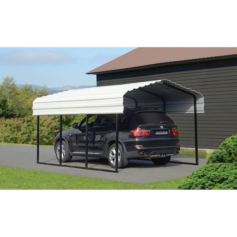 Arrow Steel Carport 10 Ft X 15 Ft Canopy Reviews Wayfair