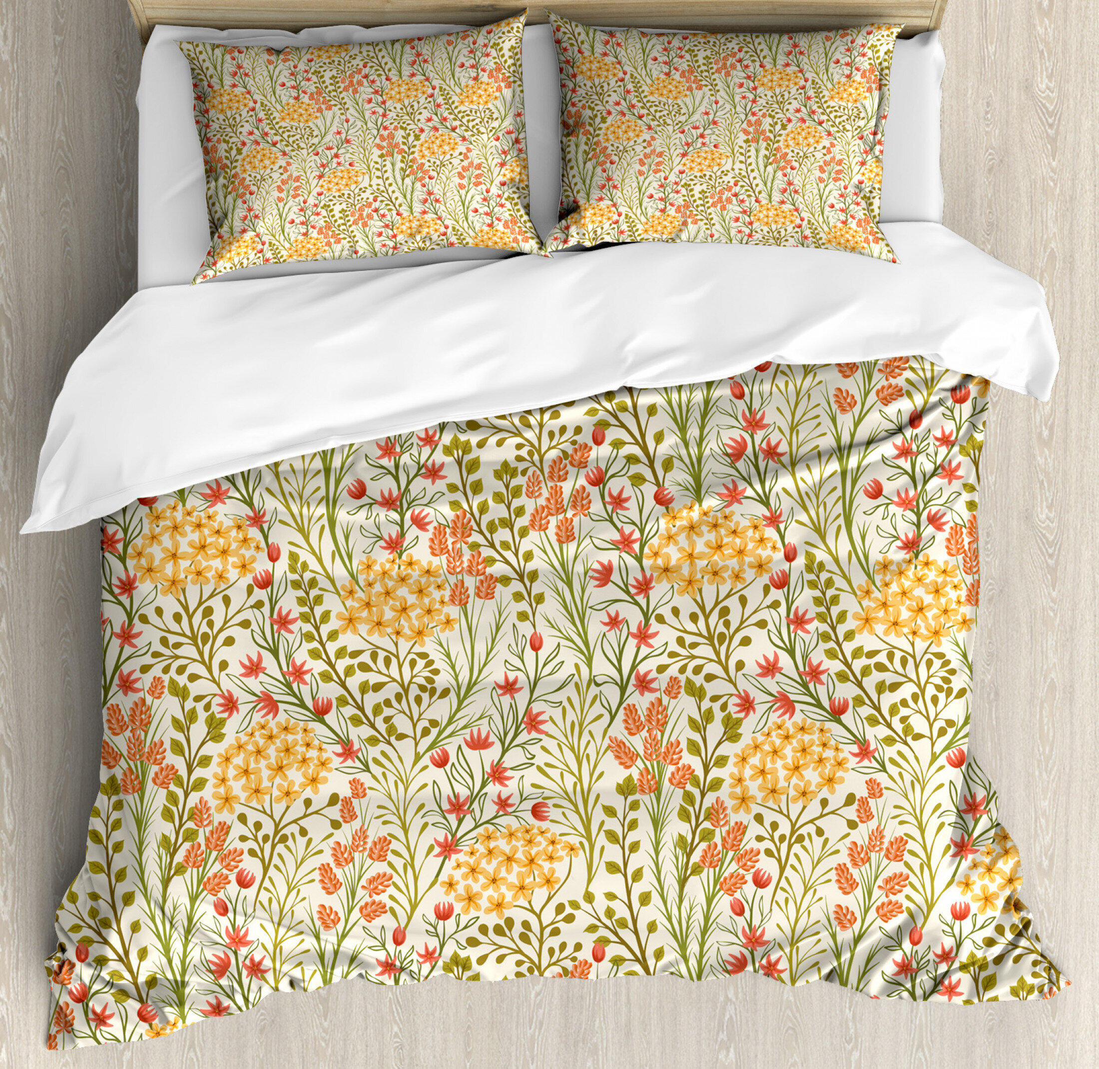 orange and green duvet cover