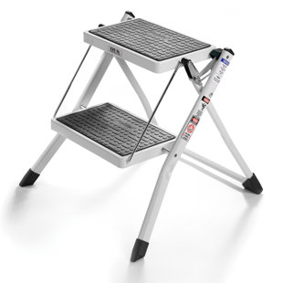 Small White Wooden Step Stool Wayfair Folding 2 Step Plastic And Wood Stool
