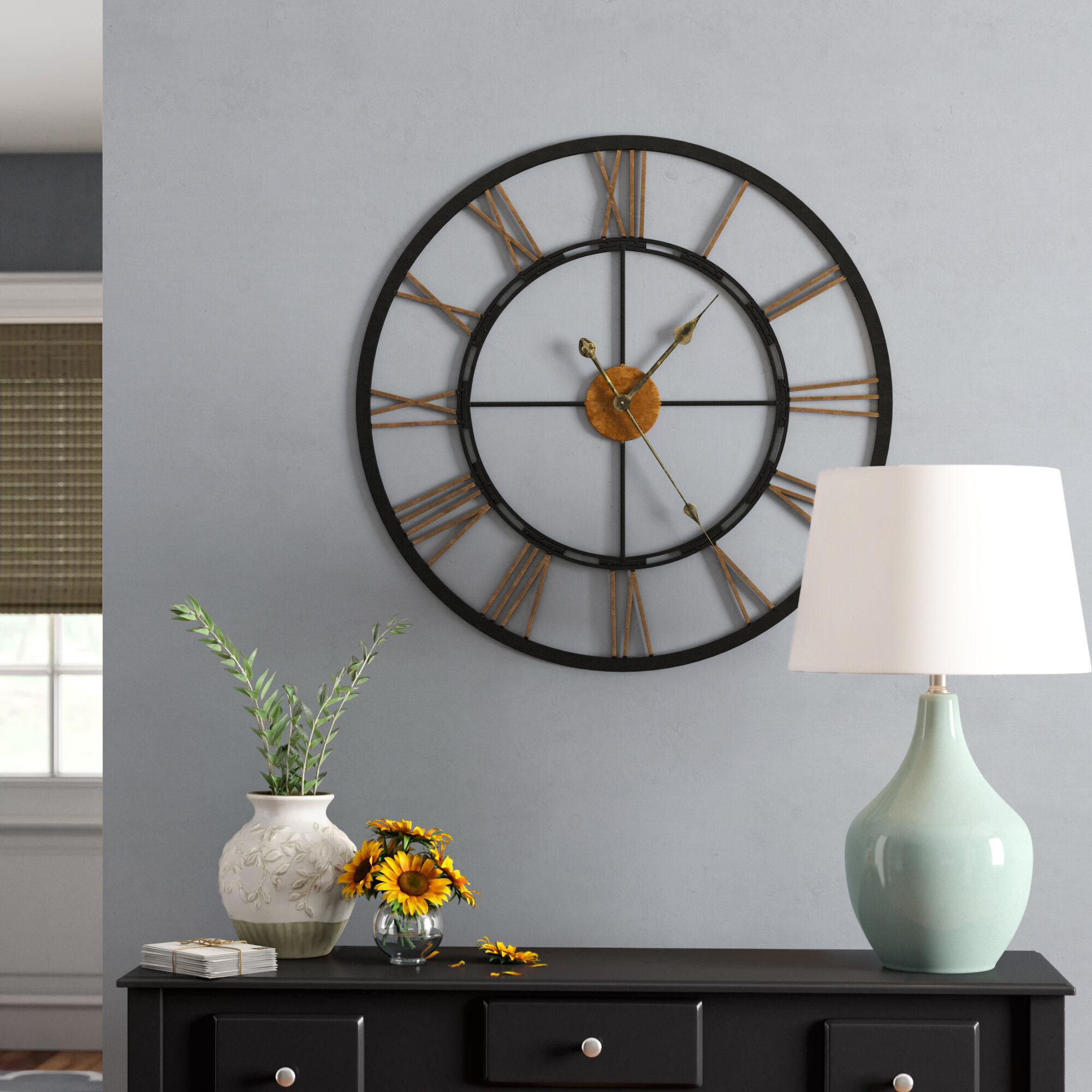 Charlton Home® Geoghegan Metal Wall Clock & Reviews | Wayfair