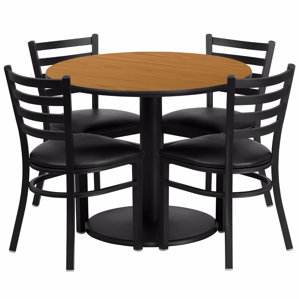 Amato Round 5 Piece Dining Set by Red Barrel Stu..