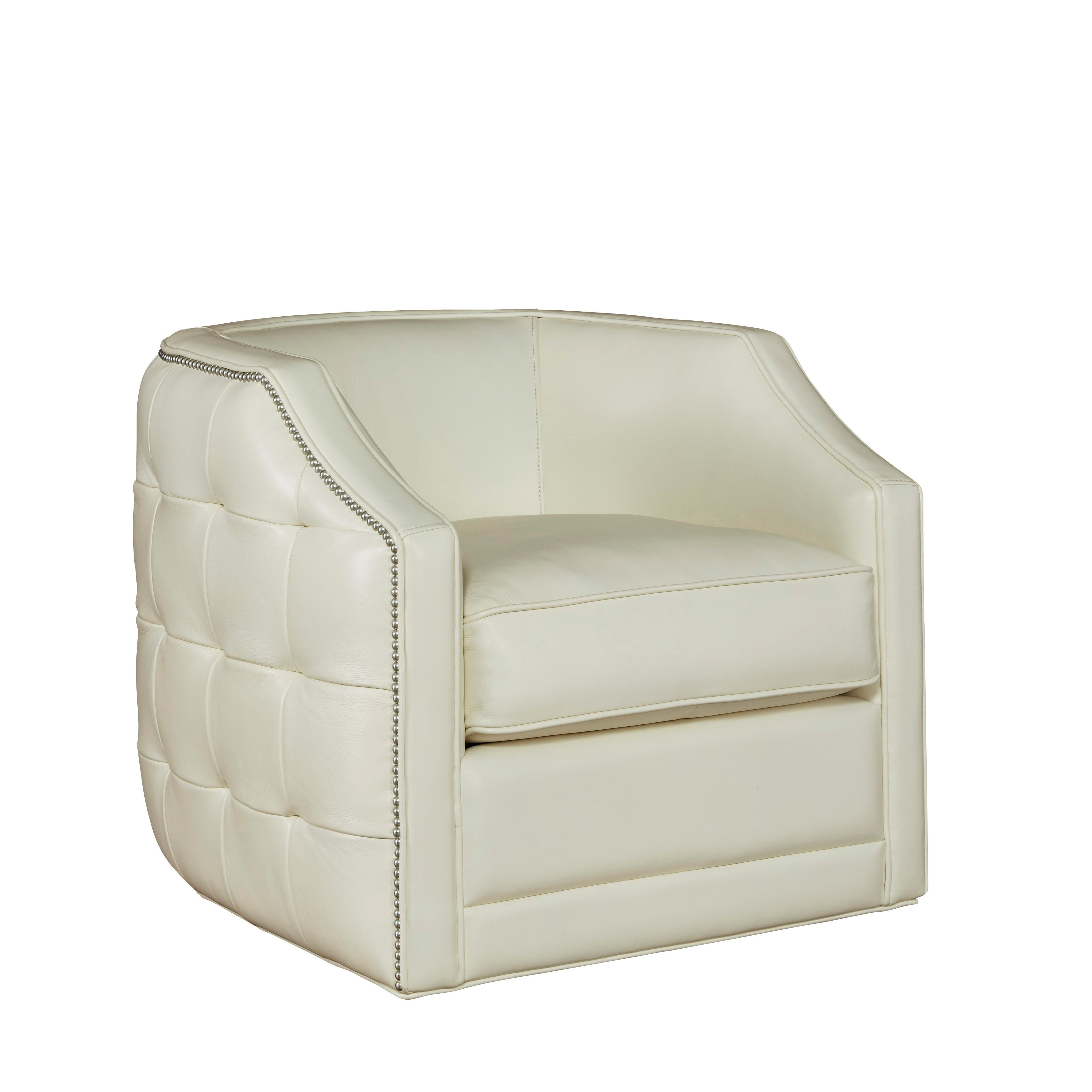 Red Barrel Studio Arafaat 335 Wide Genuine Leather Top Grain Leather Swivel Armchair Wayfair