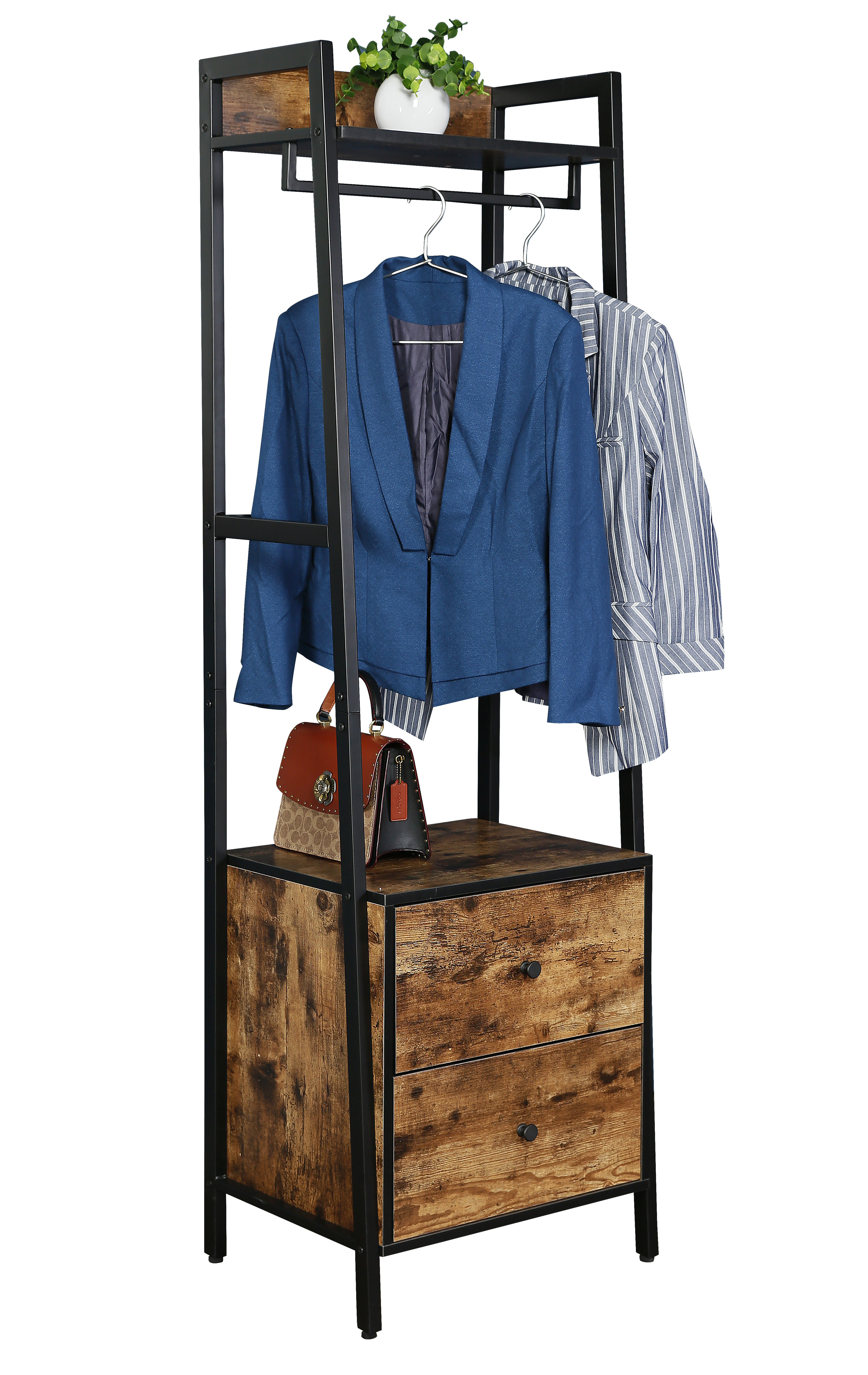 17 Stories Beecham Hall Tree With Shoe Storage Wayfair