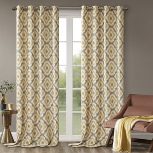 Ikat Yellow Gold Curtains Drapes You Ll Love In 2020 Wayfair
