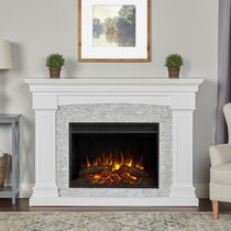 White Fireplace With Shelves Wayfair