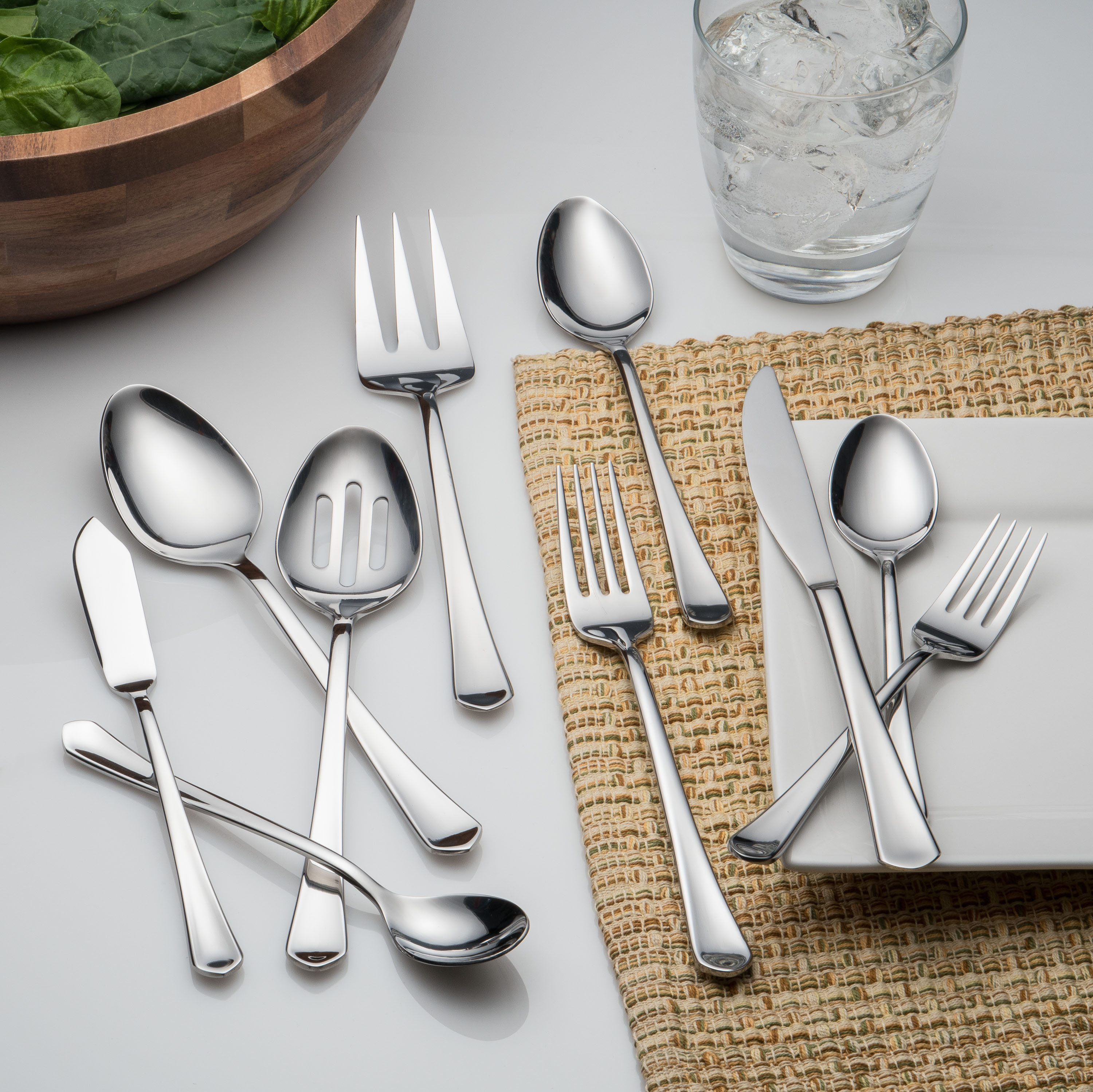 Charlton Home Renate Mirror 45 Piece Flatware Set Service For 8 Reviews Wayfair