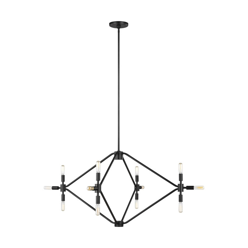 Ainsworth 12 Light Sputnik Modern Linear Chandelier Joss Main