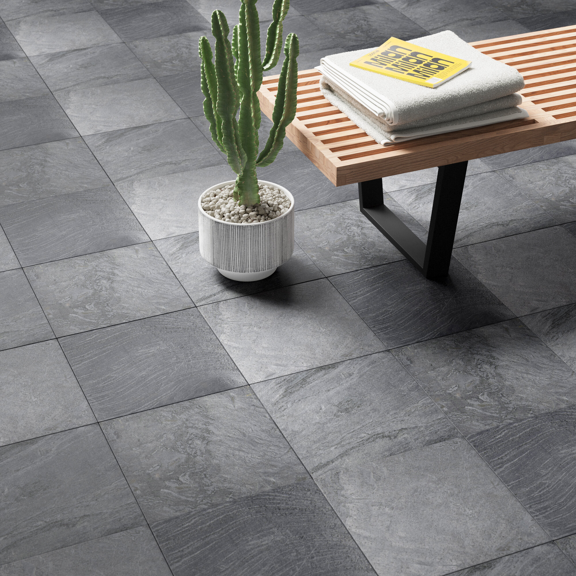Genoa X 12 Natural Stone Field Tile In Ostrich Grey Reviews Allmodern
