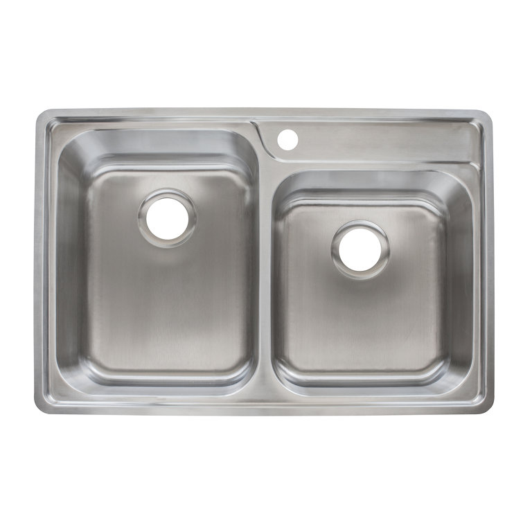 Franke Evolution 33 L X 22 W Double Basin Drop In Kitchen Sink Wayfair