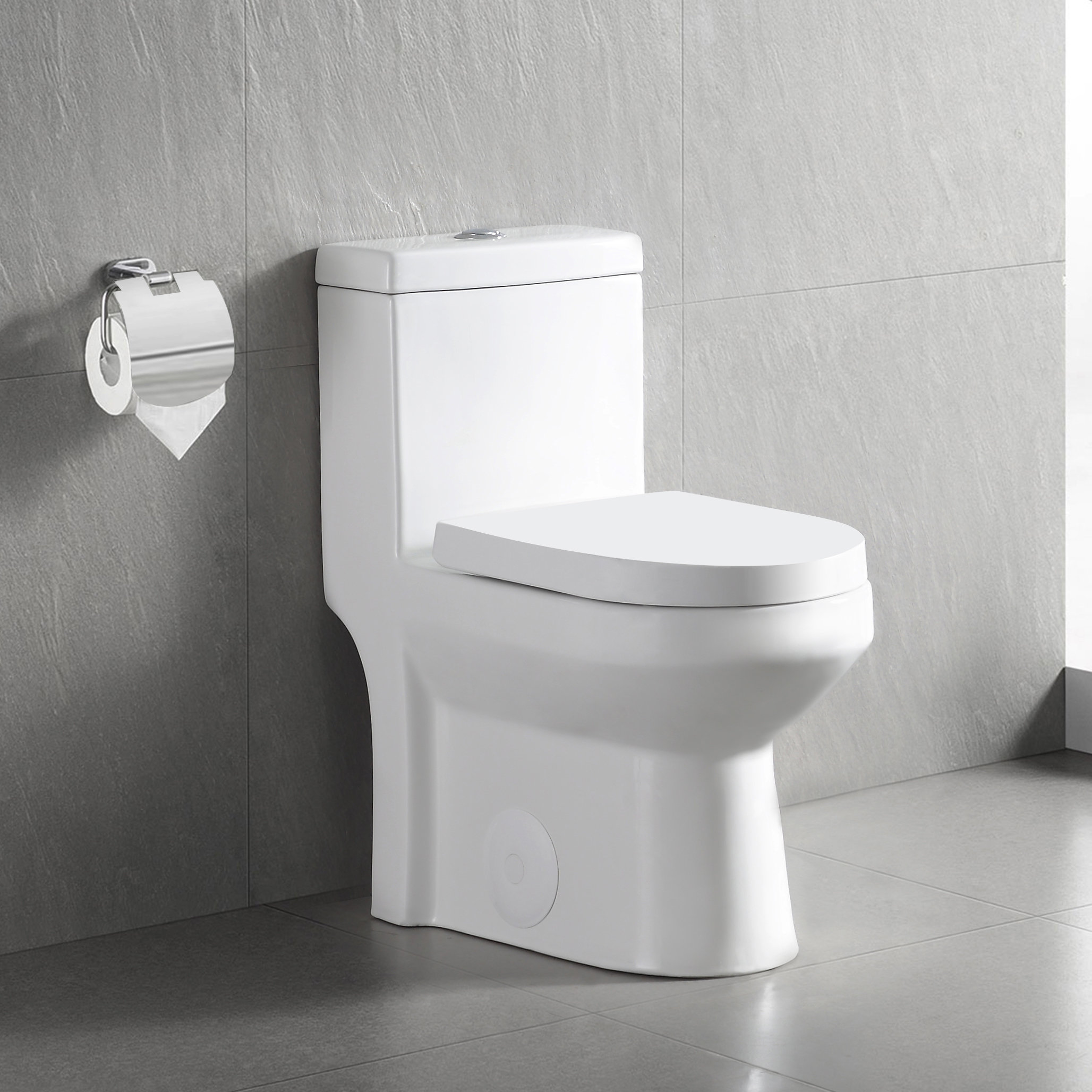 DeerValley Dual-Flush Elongated One-Piece Toilet (Seat Included) & Reviews  | Wayfair