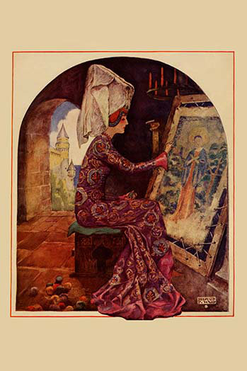 Buyenlarge Medieval Girl Sews A Tapestry By Needlecraft Magazine Painting Print Wayfair A medieval tapestry makes a great addition to your home or office. buyenlarge medieval girl sews a tapestry by needlecraft magazine painting print wayfair