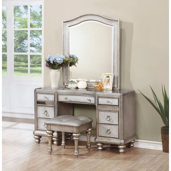 Willa Arlo Interiors Annunziata Vanity Desk Set Reviews Wayfair