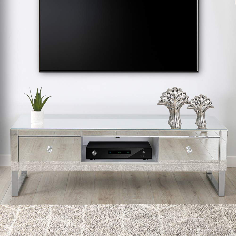 Mercer41 58 TV Table for Living Room Bedroom Furniture, TV Stand with 2