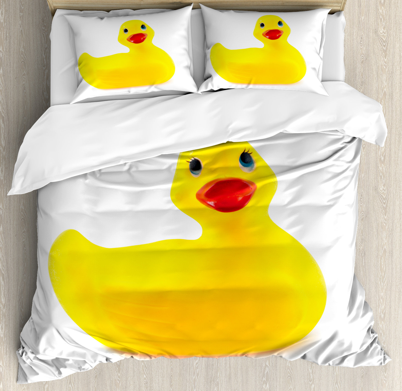 Ambesonne Rubber Duck White Yellow Microfiber Farmhouse Country Duvet Cover Set Wayfair