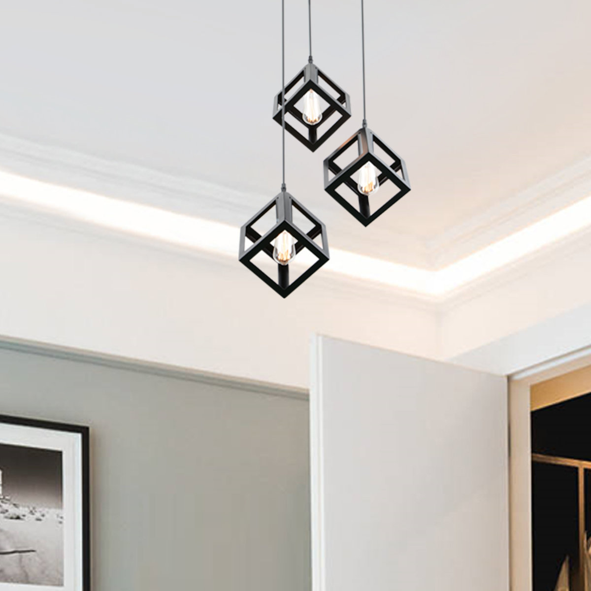 Light Cluster Geometric Pendant Light 