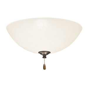 3-Light Frosted Glass Shade Bowl Ceiling Fan Light Kit