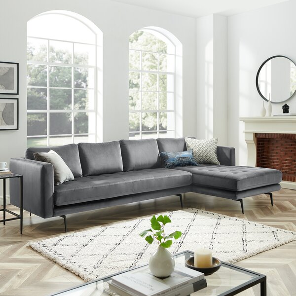 Corrigan Studio® Velvet Tufted Sofa Set, Sofas,Sectional ...