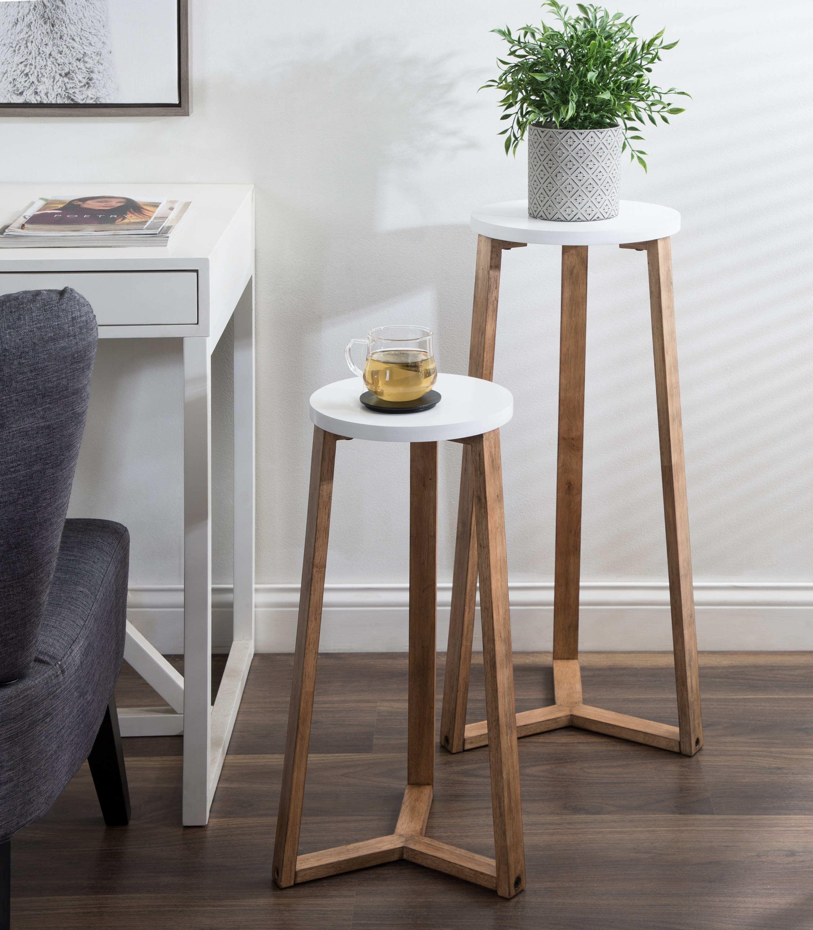 George Oliver Zane 30'' Tall 3 Legs Nesting Tables & Reviews | Wayfair