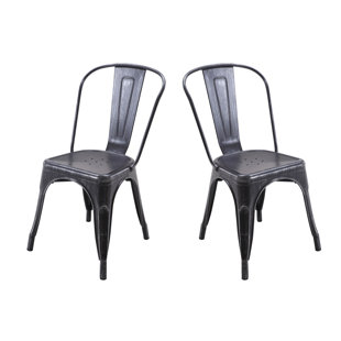 Matte Black Metal Dining Chair Wayfair Quickview