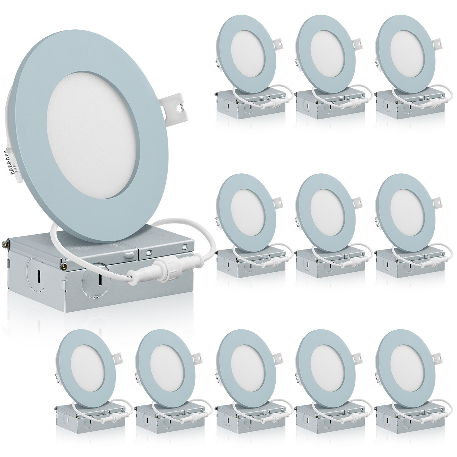 QPLUS 4'' Ultra Slim 4000K New Construction IC LED Canless Recessed