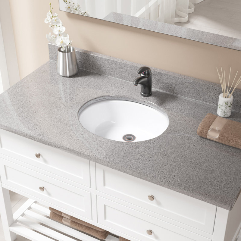Mrdirect Vitreous China Oval Undermount Bathroom Sink With Overflow Vitreous China Oval Undermount Bathroom Sink With Overflow And Drain Embly