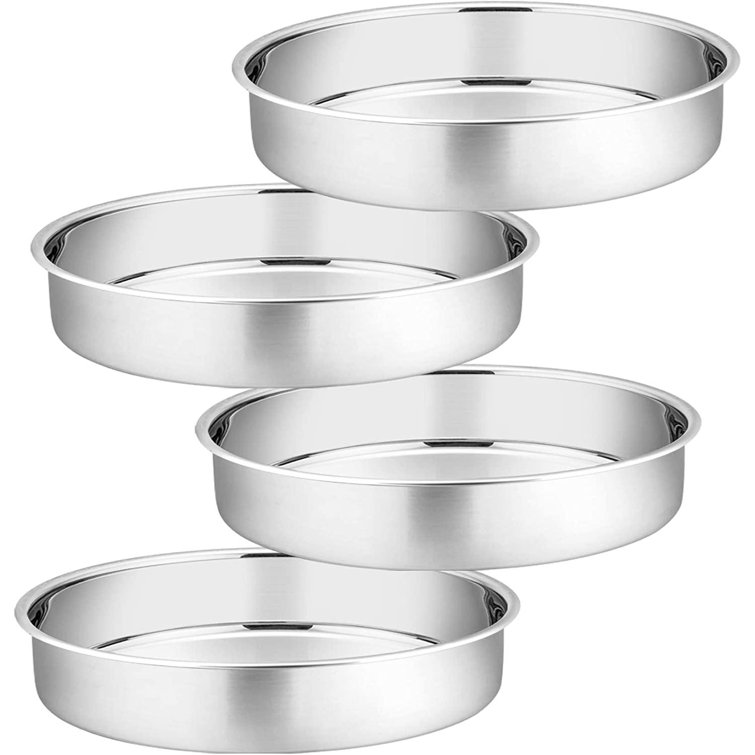 11 Inch Cake Pan Set Of 4, Our Stainless Steel Large Round Baking Pans, For  Birthday Wedding Thanksgiving, Non Toxic & Healthy, One-Piece Molding & ...