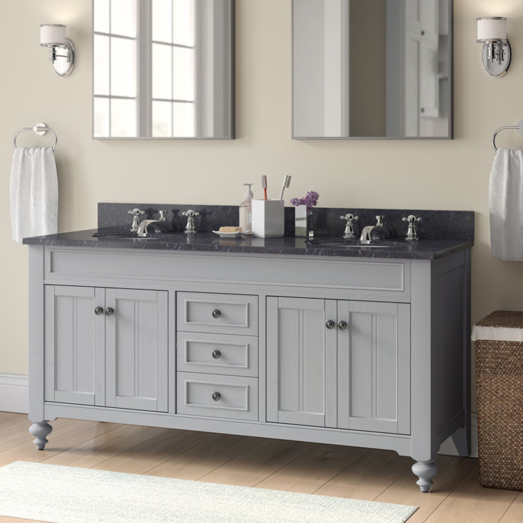 Charlton Home Ensemble De Meuble Lavabo De Salle De Bain Double 60 Po Shildon Et Commentaires Wayfair Ca