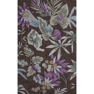 Roselawn Mocha Foliage Area Rug